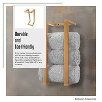Wall Towel Rack for Rolled Towels Bathroom Storage