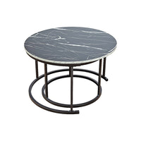 Coffee Table Round Marble Nesting Side Furniture