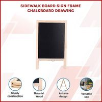 Sidewalk Board Sign Frame Chalkboard Drawing