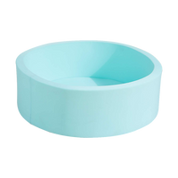 Round Ball Pit Playpen Enclosure – Safe Blue Play Area for Babies and Toddlers, Indoor or Outdoor