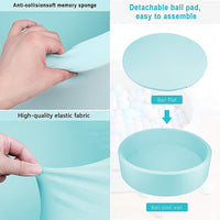 Round Ball Pit Playpen Enclosure – Safe Blue Play Area for Babies and Toddlers, Indoor or Outdoor