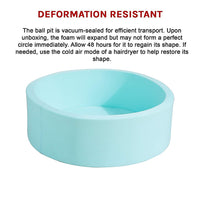 Round Ball Pit Playpen Enclosure – Safe Blue Play Area for Babies and Toddlers, Indoor or Outdoor