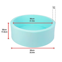 Round Ball Pit Playpen Enclosure – Safe Blue Play Area for Babies and Toddlers, Indoor or Outdoor