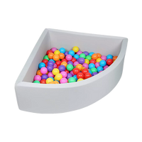 Corner Ball Pit Playpen Enclosure – Safe Grey Play Area for Babies and Toddlers, Indoor or Outdoor