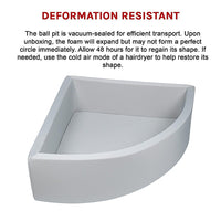 Corner Ball Pit Playpen Enclosure – Safe Grey Play Area for Babies and Toddlers, Indoor or Outdoor