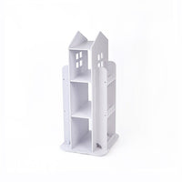 Rotating Bookcase Bookshelf Kid's Book Organiser Rack Wooden Castle Display Shelf