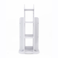 Rotating Bookcase Bookshelf Kid's Book Organiser Rack Wooden Castle Display Shelf