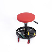 Rolling Shop Stool Mechanics Garage Stool Adjustable Work Seat Creeper