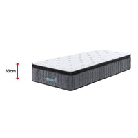 Single Euro Top Pocket Spring Mattress – Motion Isolation Comfort with CertiPUR-US Certified Foam Layers