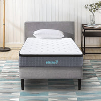King Single Euro Top Pocket Spring Mattress – Motion Isolation Comfort with CertiPUR-US Certified Foam Layers