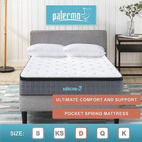 Mattress Double Euro Top Pocket Spring Motion Isolation CertiPUR-US Certified