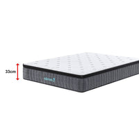 King Euro Top Pocket Spring Mattress – Motion Isolation Comfort with CertiPUR-US Certified Foam Layers