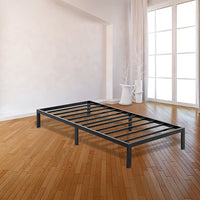 Single Metal Bed Frame Full Steel Heavy Duty