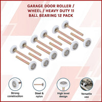 Garage Door Roller / Wheel / Heavy-duty 11 Ball Bearing 12 Pack