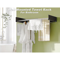 Collapsible Laundry Drying Rack – Wall Mounted Clothes Airer for Indoor or Outdoor