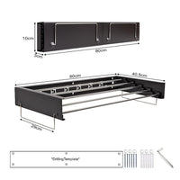 Collapsible Laundry Drying Rack – Wall Mounted Clothes Airer for Indoor or Outdoor