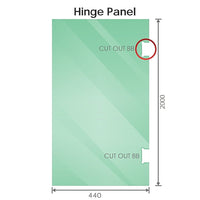 90cm Frameless Diamond Shower Screen with Chrome Brackets and SS Hinges