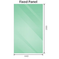90cm Frameless Diamond Shower Screen with Chrome Brackets and SS Hinges