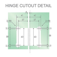 90cm Frameless Diamond Shower Screen with Chrome Brackets and SS Hinges