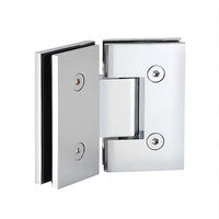 90cm Frameless Diamond Shower Screen with Chrome Brackets and SS Hinges, Round Handle