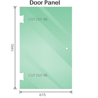 90cm Frameless Diamond Shower Screen with Chrome Channels and SS Hinges & Round Handle