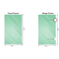 100cm Frameless Diamond Shower Screen with Chrome Brackets and SS Hinges