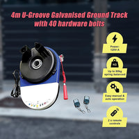 500N Max Automatic Garage Roller Door Opener Motor with Auto Reverse