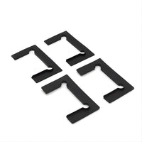 120cm Wall to Wall Frameless Shower Screen with Black Brackets and Brass Hinges - Wall F-Brackets