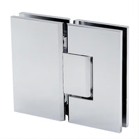 120x100cm Corner Frameless Shower Screen with Chrome Brackets and SS Hinges, Round Handle