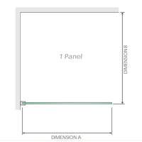 120x100cm Corner Frameless Shower Screen with Chrome Brackets and SS Hinges