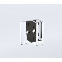 120x100cm Corner Frameless Shower Screen with Chrome Brackets and SS Hinges