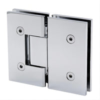 120x100cm Corner Frameless Shower Screen with Chrome Brackets and SS Hinges, Round Handle