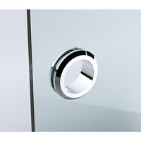 120x100cm Corner Frameless Shower Screen with Chrome Brackets and SS Hinges