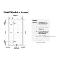 120x100cm Corner Frameless Shower Screen with Chrome Channel and SS Hinges, Round Handle