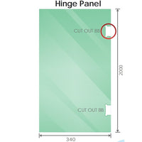 100x80cm Corner Frameless Shower Screen with Chrome Channel and Brass Hinges