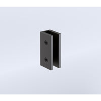 120x120cm Corner Frameless Shower Screen with Black Brackets and Brass Hinges - Wall U-Brackets