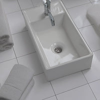 Small Compact Bathroom Cloakroom Hand Wash Basin Sink Ceramic Wall Hung