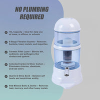 16L Benchtop Water Filter Dispenser – Ceramic Filtration System