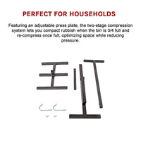 Wheelie Bin Compactor Manual Press Household Rubbish Trash Recycling Bins