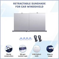 Retractable Sunshade for Car Windshield