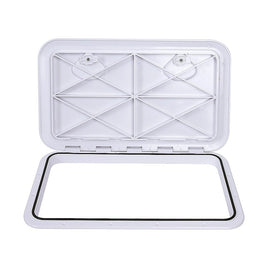 606 x 353mm White Boat Access Hatch – Marine Deck Inspection Lid for Boat, Yacht & RV Use