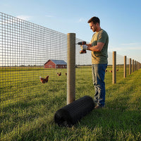 30m Black Chicken Wire Mesh Roll – Heavy Duty Aviary Netting & Garden Fencing for Poultry Enclosures