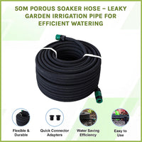 50m Porous Soaker Hose – Leaky Garden Irrigation Pipe for Efficient Watering