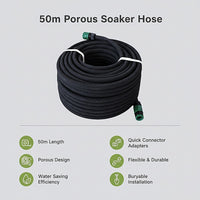50m Porous Soaker Hose – Leaky Garden Irrigation Pipe for Efficient Watering
