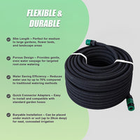 50m Porous Soaker Hose – Leaky Garden Irrigation Pipe for Efficient Watering