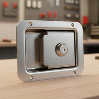 4 x Toolbox Lock Steel Paddle Handles – Heavy Duty Trailer Door Latch Set for Ute & Tool Cabinets