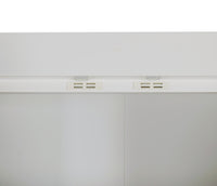 4 Door Wardrobe in White Gloss – Hanging Rail, Shelves & White Handles