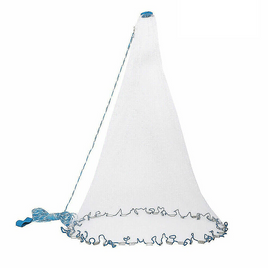 3m Nylon Fishing Cast Net – Quick Throw Mesh with Chain Weights & Drawstring