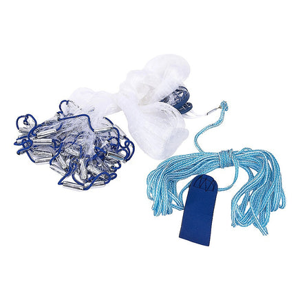 3m Nylon Fishing Cast Net – Quick Throw Mesh with Chain Weights & Drawstring