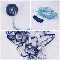 3m Nylon Fishing Cast Net – Quick Throw Mesh with Chain Weights & Drawstring